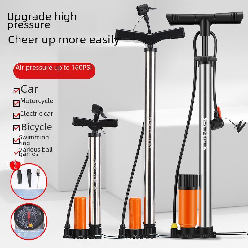 Pompă Manuală Multifuncțională de Înaltă Presiune pentru Biciclete, Vehicule Electrice, Motociclete, Mașini și Mingi de Baschet