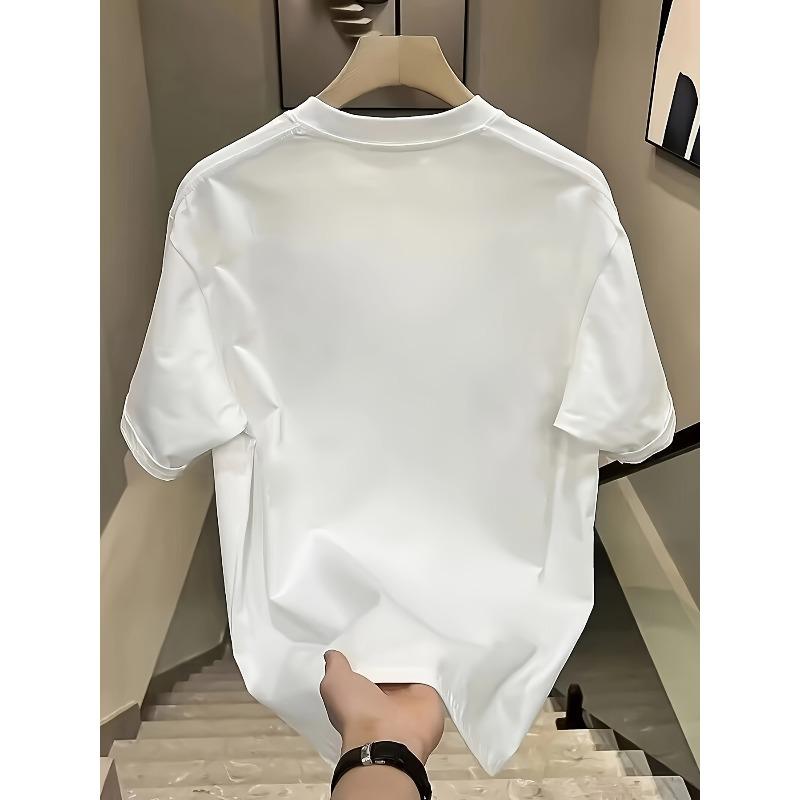European Size New Heavyweight Summer American High Street Oversized Round Neck Short Sleeve T-Shirt with a Unique And Sophisticated Casual Style