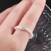 Korean Trendy Handmade Rhinestone Zircon Ball Bead Rings Fashion Jewelry Pearl Rings Finger Ring