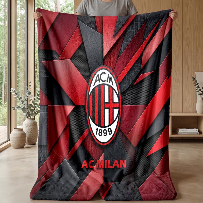 AC Milan Theme blanket Soft Flannel Blanket Plush Throw Blanket Cozy Sofa Bed Blanket for Home Decor