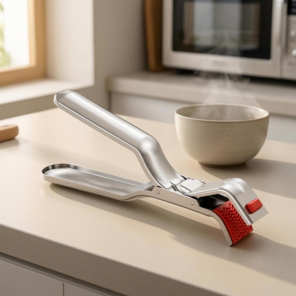 Stainless Steel Bowl and Dish Lifter Heat-Resistant Warm Lifting Tongs with