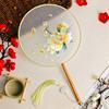 Double-Sided Round Fan with Suzhou Embroidery for Hanfu or Qipao