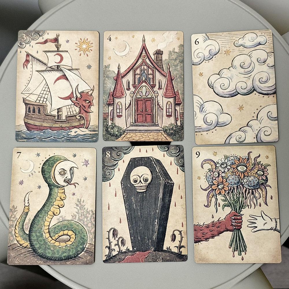 Lenormand Della Luna Deck 36Pcs Divination Fate Tarot Oracle Cards Party Entertainment Board Game