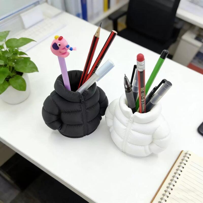 Puffer Jacket Pen Holder Resin 3D Printed Desktop Desk Organizer Office School Stationery Storage Cup Multiple Colors Gift Holder Creative