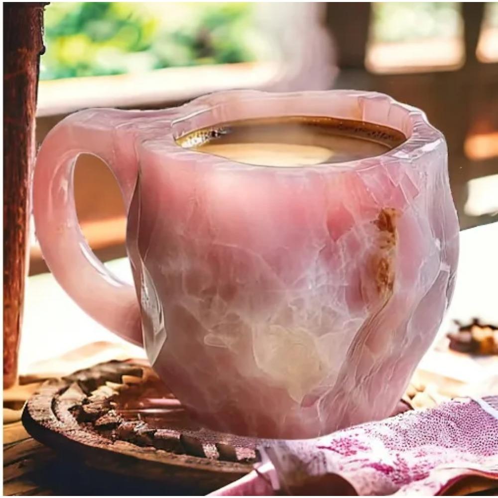 

Hot Natural Resin Mineral Crystal Coffee Cups Colorful Large-Capacity Agate Crystal Cups Household Necessities жёлтый