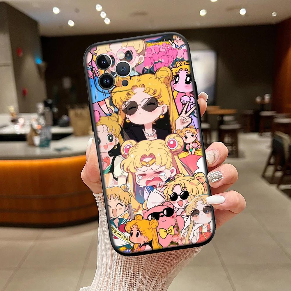 S-Sailors M-Moon Phone Case for Samsung Galaxy A11 A12 A13 A15 A52S A53 A55 A56 A70 A71 A72 A73 F06 F16 F56 S10 Plus S10e
