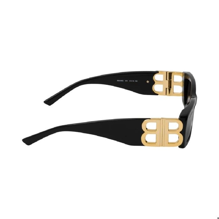 Sluneční brýle - Balenciaga - BB0096S - Černá - Obepínací - Dámské