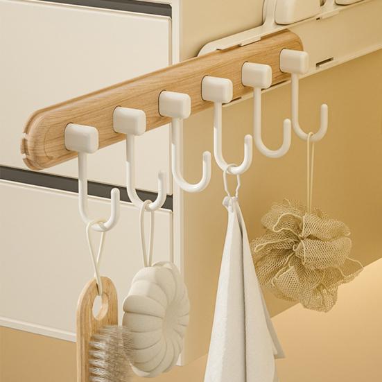 Suction Cup Hook Retractable Design Hanger Strong Load-bearing Simple Installation Bathroom Kitchen Tool Hook Towels Keys Holder