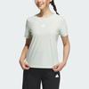Adidas W Ct Tee Ss Logo Round Neck Short Sleeve T-Shirt Women Tops Linen-Green IT4354