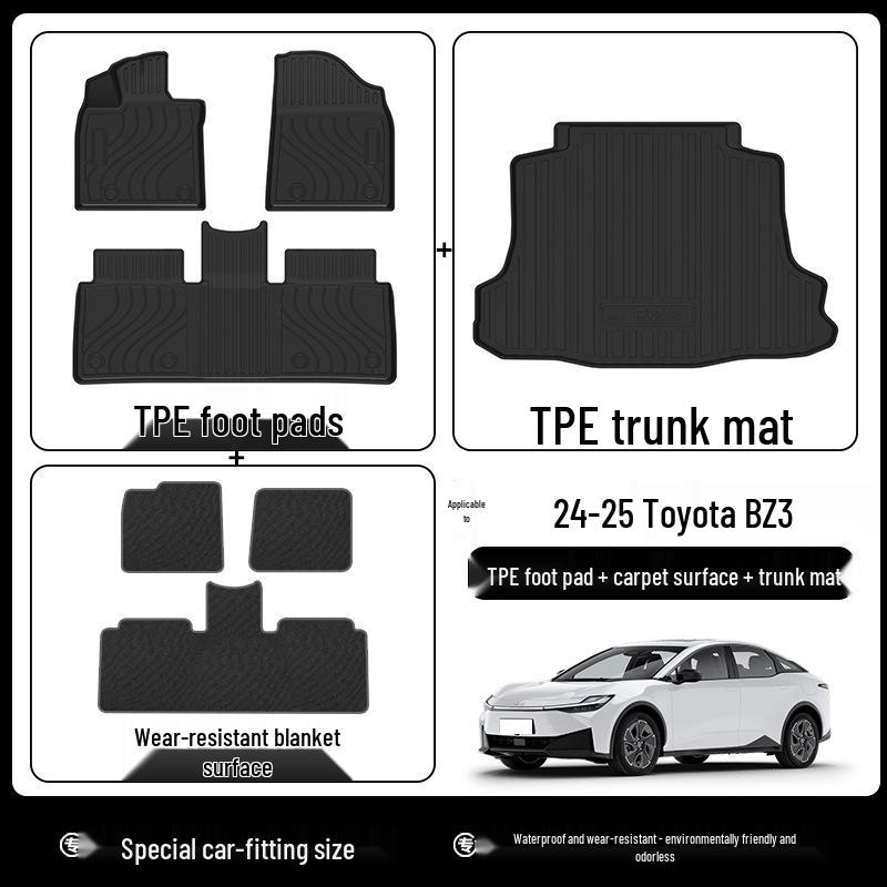 2024 Toyota BZ3 TPE Kofferraummatte: Geruchlos, Umweltfreundlich, Wasserdicht.