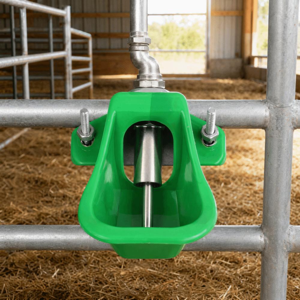 Green Pig Drinking Bowl Plastic Piglet Water Bowl Easy Clean Pig Feeder Bowl Farm Use