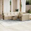 VidaXL Garden Lounge Set with Cushions 10 Pcs, Patio Sofas, Patio Furniture Set, Outdoor Furniture, Beige 3252985