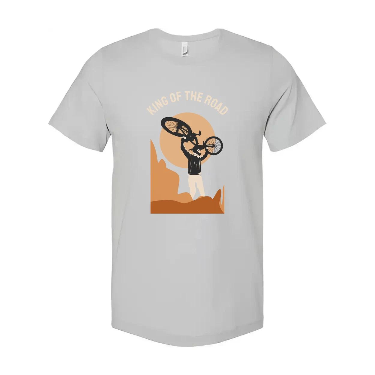 

King Of The Road Cycling Graphic Unisex T Shirt Featuring Desert Canyon Silhouet 2XL
