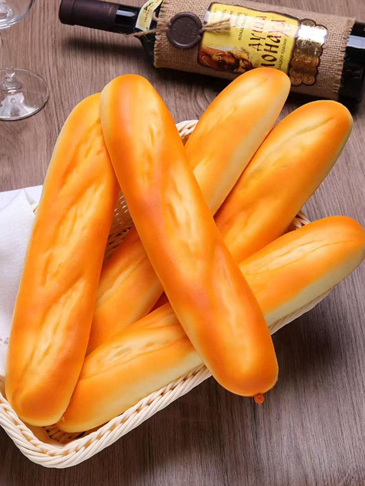 26cm Fake Baguette Simulation Bread Artificial Food Soft Lifelike Long Cake Store Food Model Home Decoration INS Photo Props