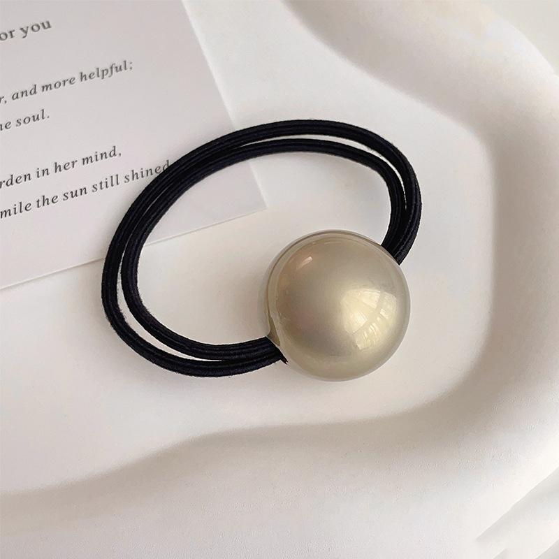 1pc Simple and Fashionable Large Pearl Hair Tie for Women, Influencer Charm, Sweet Hairband with High Elasticity Hair Accessory