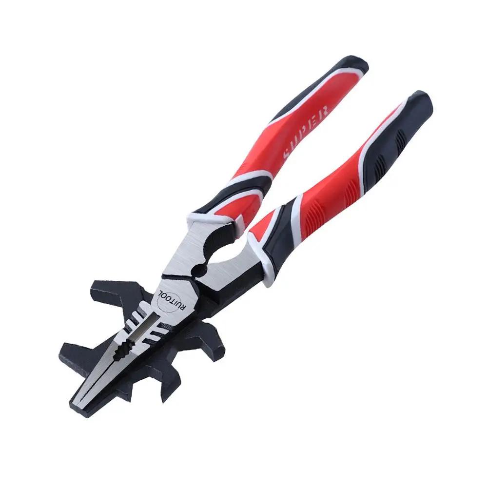 8inches Multifunctional High Carbon Steel Welding Pliers Rubber Anti Slip Grip Suitable For Electric/gas Welding Smooth Sur Y3Q5