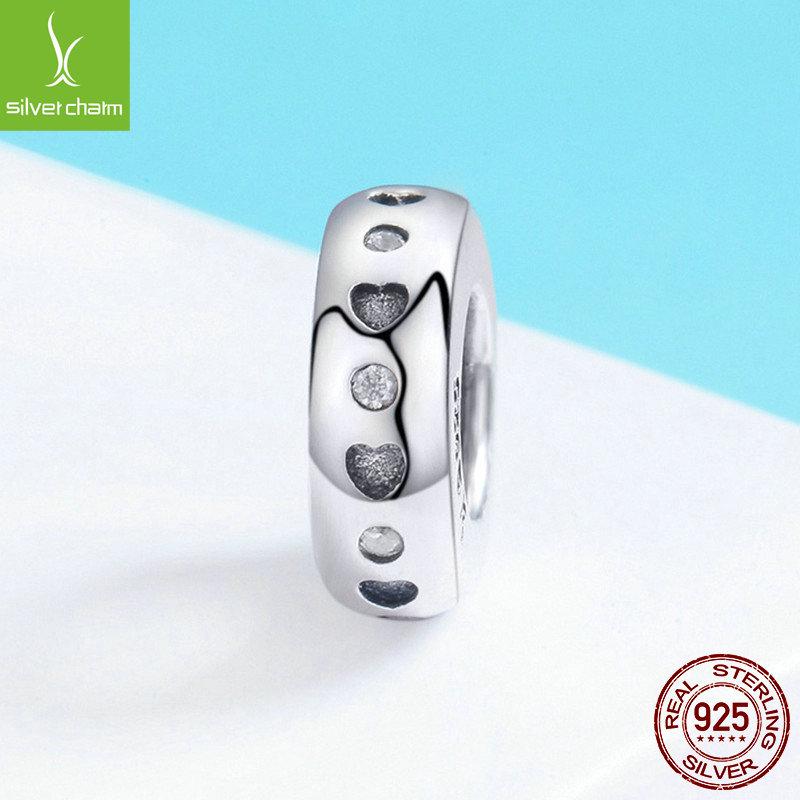 

Разделительные бусины из стерлингового серебра 925 пробы с силиконовой фиксацией - Аксессуары для браслетов DIY (Модель SCC594) s925 Silver Silicone Positioning Bead