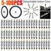 10-100PCS Detachable Presta Bicycle Valve Core Replacement Brass CNC FV MTB Road Bike Tire Tubes Service Parts Repair Tools New