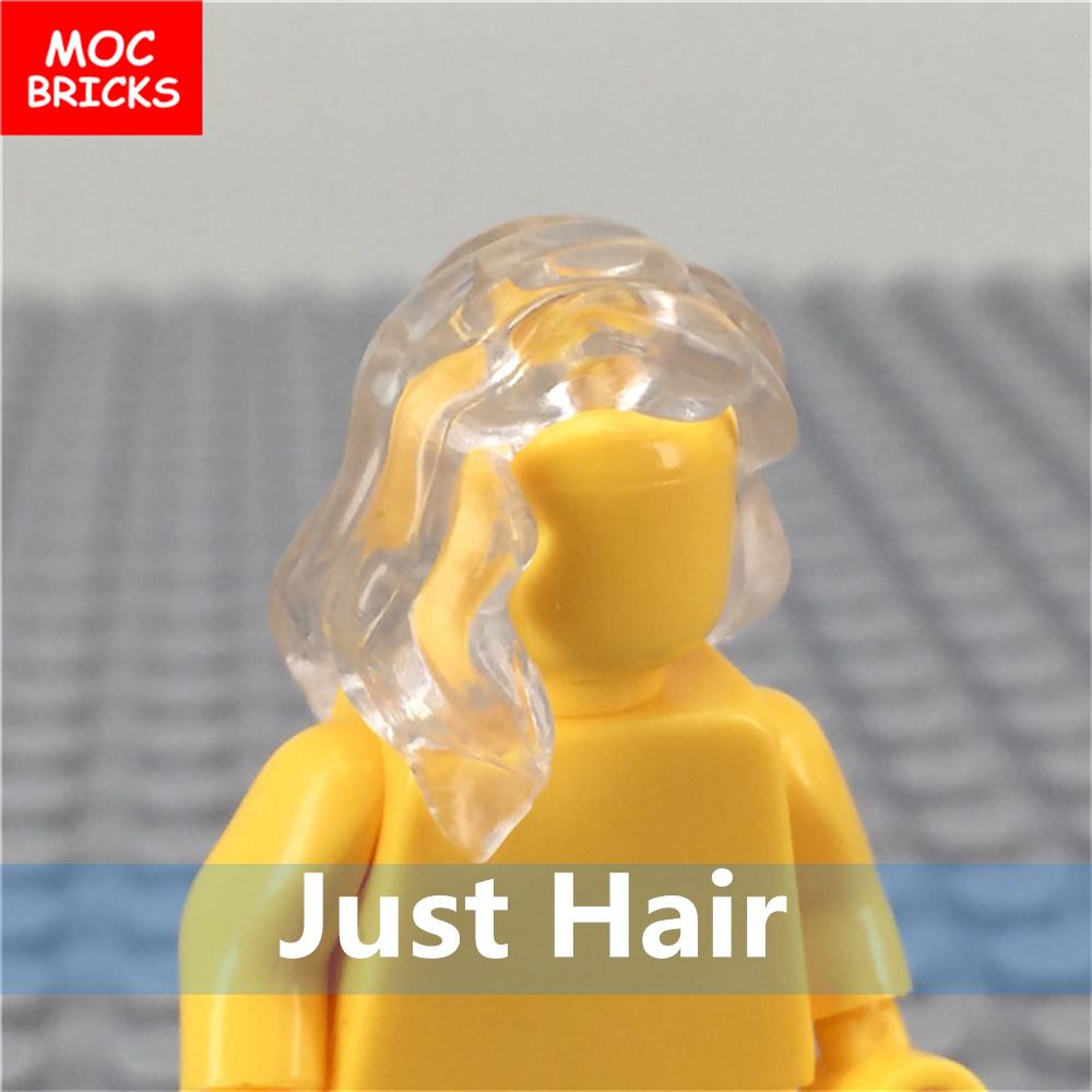 5 Stück/Los MOC Steine Weibliche Haare Zusammengebaute Partikel Bausteine Zubehör Kinderspielzeug Plastikpuppen