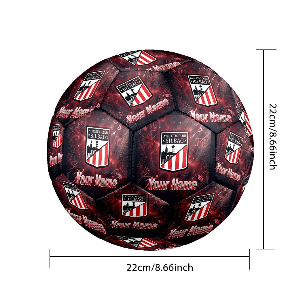 Personalized Size 5 Football Athletic Bilbao Football Pattern Outdoor Game Sports Ball Gift