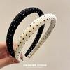 Fasce Nere Bianche a Pois Retrò con Testa in Spugna Moda Coreana Donna Cerchietto per Capelli Fascia per Lavare il Viso Capelli Accessori per Capelli da Festa Donna