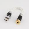Kawaki Rotating Pure Silver Cable Headphone Decoding Audio Cable Type-C 3.5mm [M207]