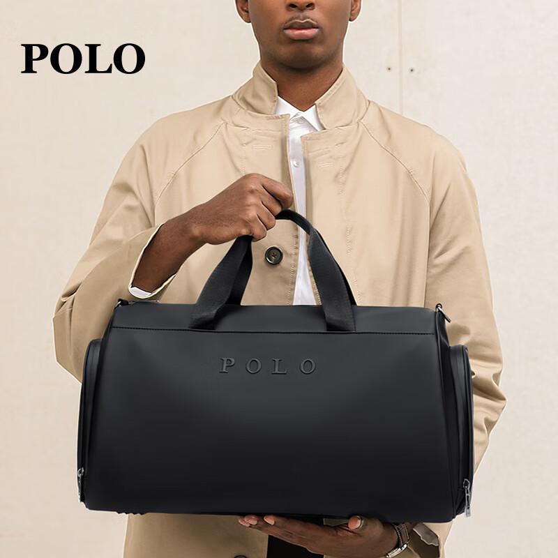 POLO Handheld Travel Bag, Large Capacity, Lightweight Luggage Bag, Men's Sports Fitness Bag, Short-Distance Business Trip Luggage Bag