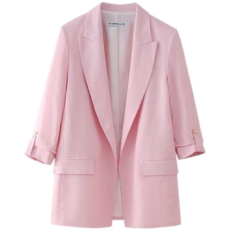 

Fashion Style 2024 Summer New Women s Clothing Slim Looking Casual Loose Easiest for Match Suit Outwear 2182369 620 Pink L