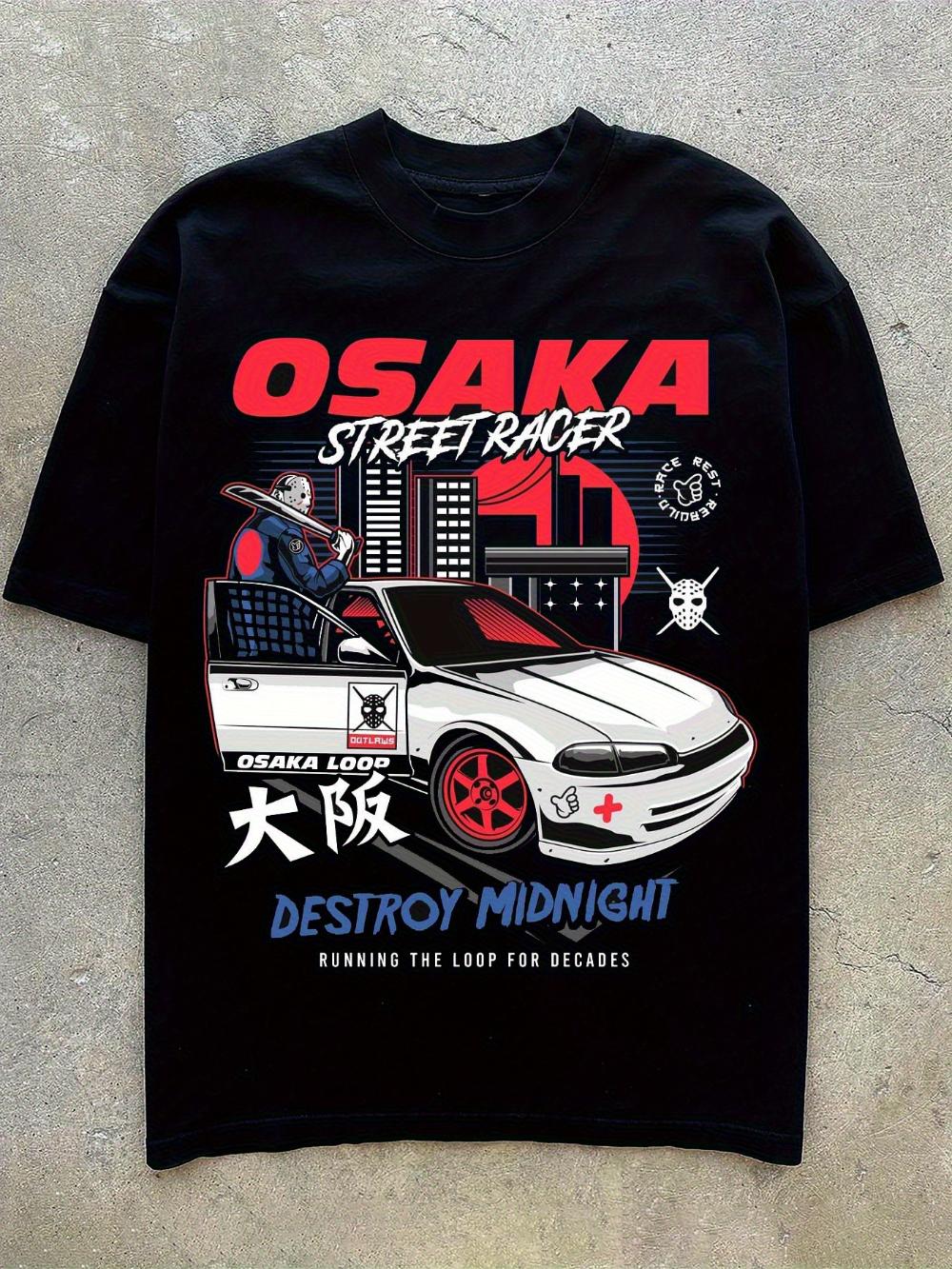 Мужская футболка JDM Japanese Domestic Street Racing Osaka Street Racing Art Midnight Car Destruction Быстросохнущая футболка S разноцветный