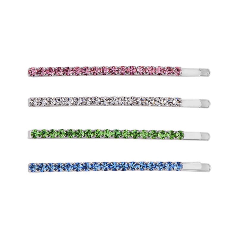 

MIKSHIMAI FRUITY CRYSTAL HAIR SLIDE set Silver