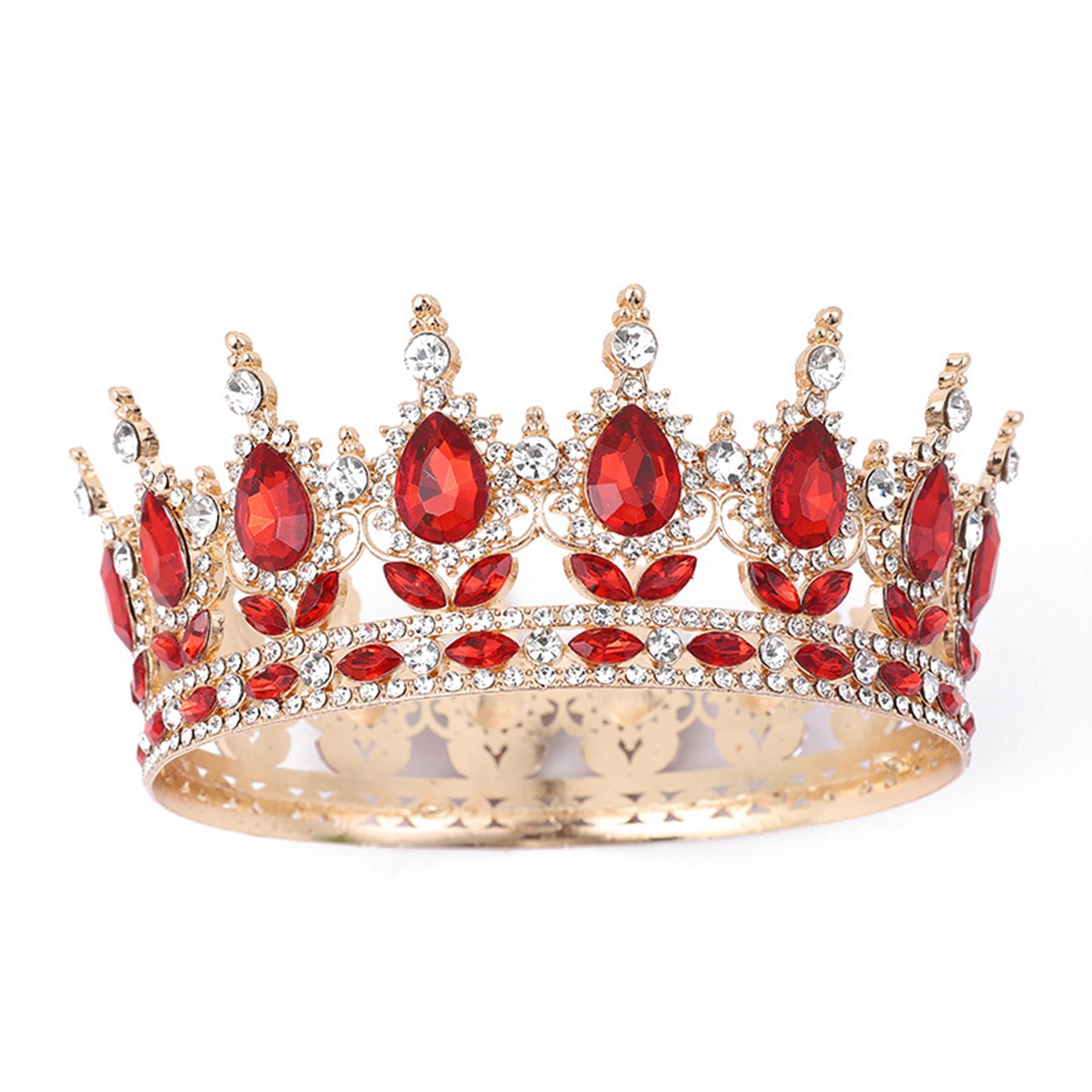 

1 шт. Роскошная бриллиантовая хрустальная принцесса свадебная корона Сияющий круглый головной убор для женщин День рождения Свадебная вечеринка Изысканный Элегантный 1PC оранжевый