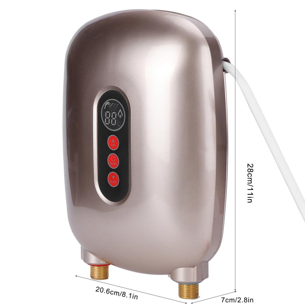 6500W   Water Heater Fast Heating Temperature Display 220V for Household Kitchen Bathroom