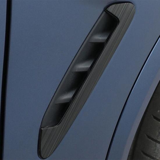 For BMW X3 G01 18-24 Black Steel Side Fender Air Wing Vent Cover Trim 2PCS