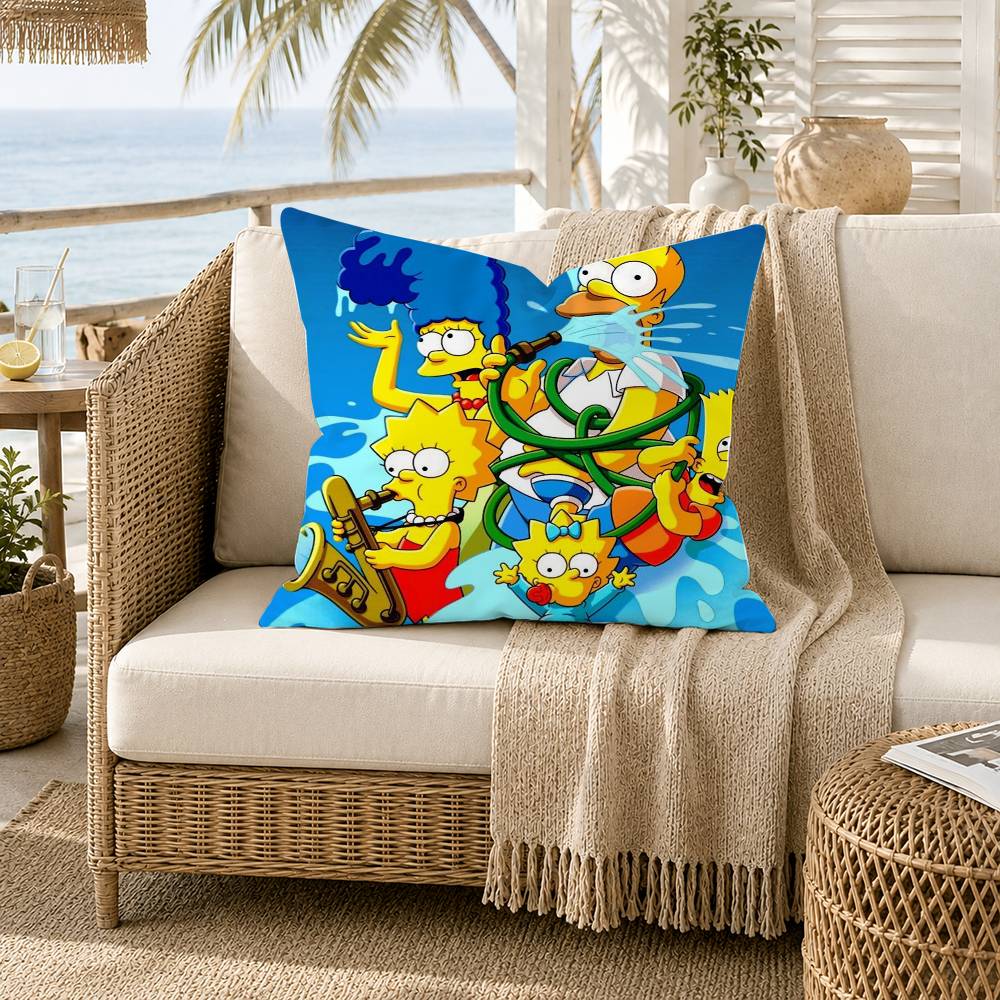 SSimpsons Cartoon Pillow Case for Sofa Living Room Home office Decor Protective Cover