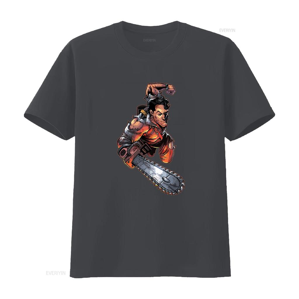Ash Williams Evil Dead T Shirt 100 Cotton for Men All Sizes Available Vintage Washed Versatile Homme Graphic Streetwear Stylish