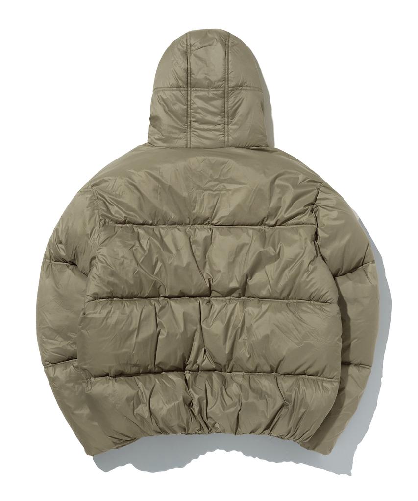 Suade Hooded Puffer Jacket [Khaki]