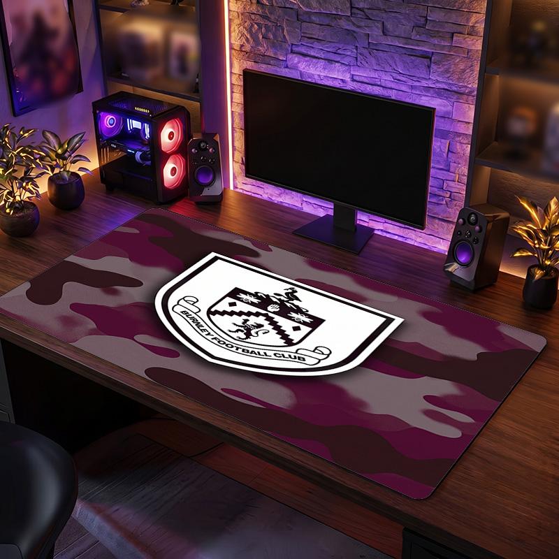 Burnley Football Print Large Mouse Pad, Anti-Slip Extended Gaming Desk Mat for Office Home