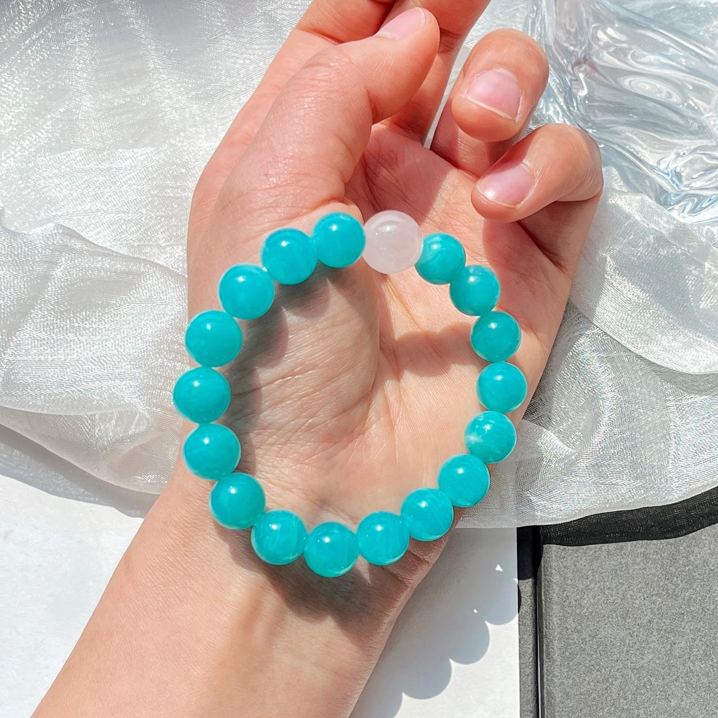 9-10Mm High Quality Natural Tianhe Stone Powder Crystal Design Bracelet Bracelet