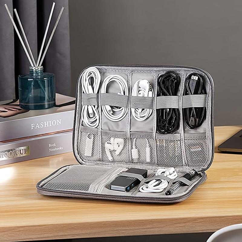 Travel Cable Organizer Case Multi-Pocket Electronic Accessories Box Cables Chargers Memory Cards Portable Tech Gear Pouch