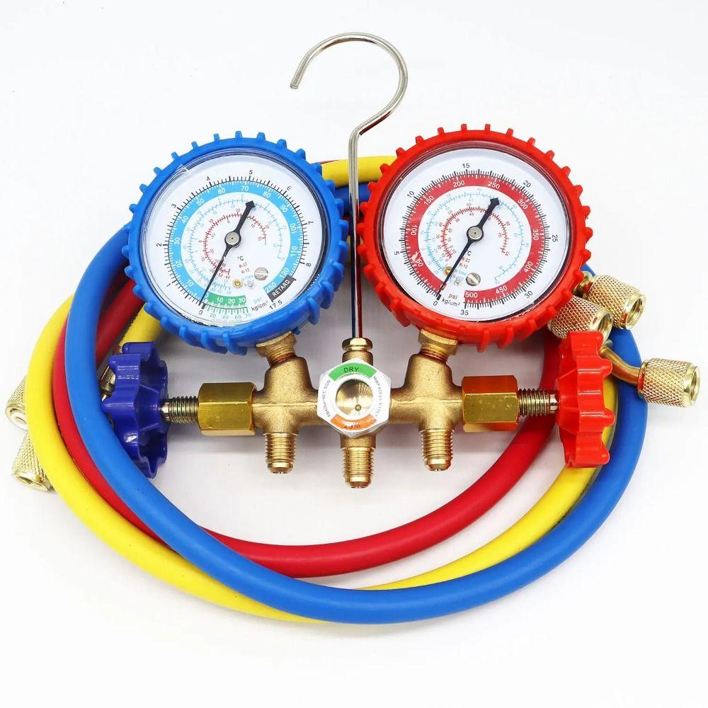 Adjustable AC Diagnostic Manifold Gauge Set  for R410a R22 R134a R404a Refrigerant