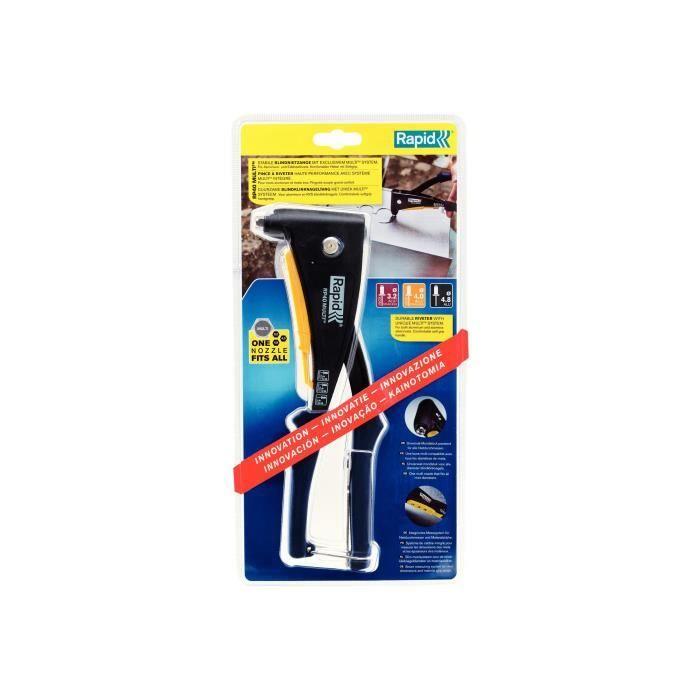 Pince à riveter - Rapid - RP40 - Multi-diamètres - Alu et inox - Système de calibre