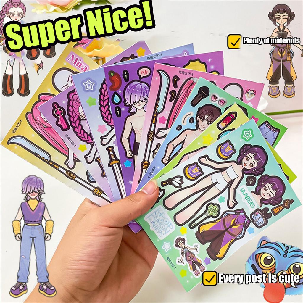 Witch Girl Group Dress-up Stickers