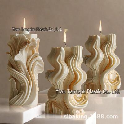 Wave Column Silicone Mold for DIY Aroma Candles and Diffuser Stones