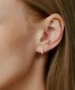 Raindrop Jewelry 1Mm Tennis Huggies Ring Earrings [S925]