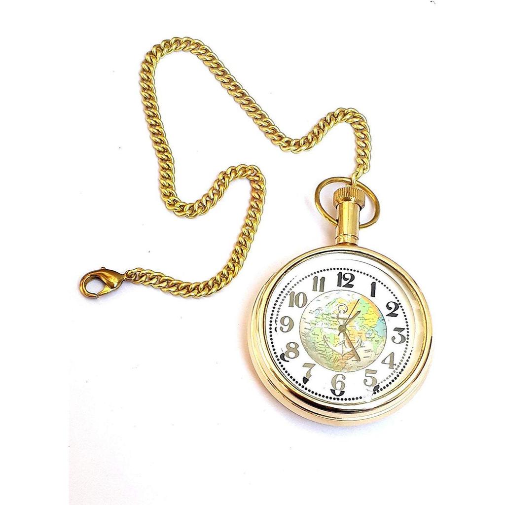 Deals of Antique Handmade Gift Items for Lover, Friends and Relatives Antique Golden Pocket Watch with Wooden Box
