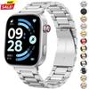 Pulseira de Aço Inoxidável Para Redmi watch 6 5 4 pulseira SmartWatch pulseira de elos de metal para xiaomi mi band 8/9 pro pulseiras de relógio
