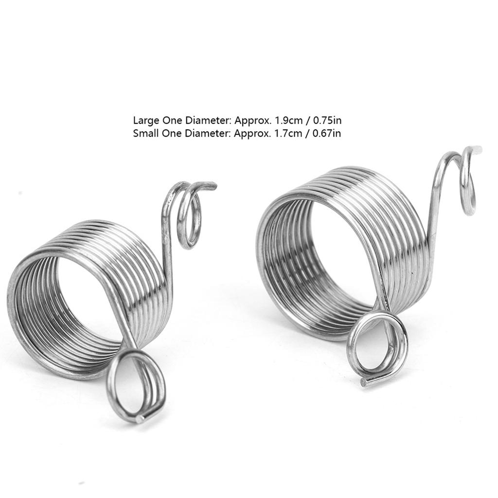 2Pcs Stainless Steel Coiled Knitting Thimble Guide Finger Ring Knitting Crafts Tool Accessories