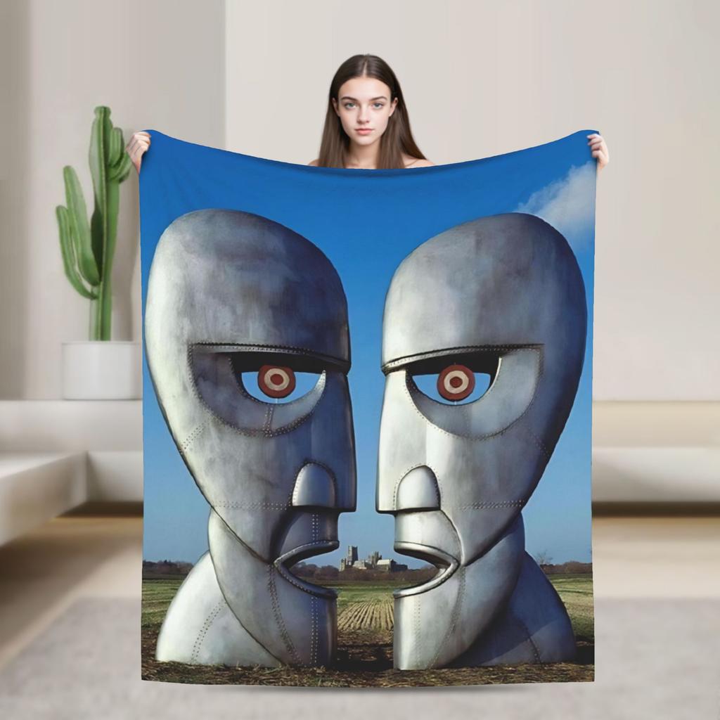 Flannel Blankets Warm Soft Throw Blanket for Couch Bed Camping Floyded Rock Me Pinks Bedspread Sofa Bed Cover