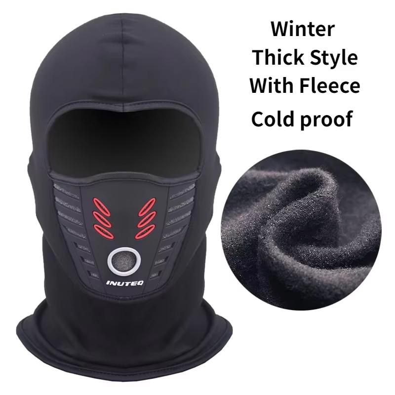 Summer Winter Warm Fleece Motorcycle Face Mask Anti-dust Windproof Full Face Cover Breathable Hat Neck Helmet Mask Balaclavas