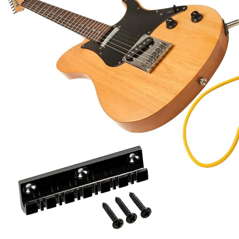 12-Saiten Elektrische Bassgitarre Feste Brücke Schwarze Gitarre Hardtail-Brücke Metallische Textur Geeignet für Elektrische Gitarre